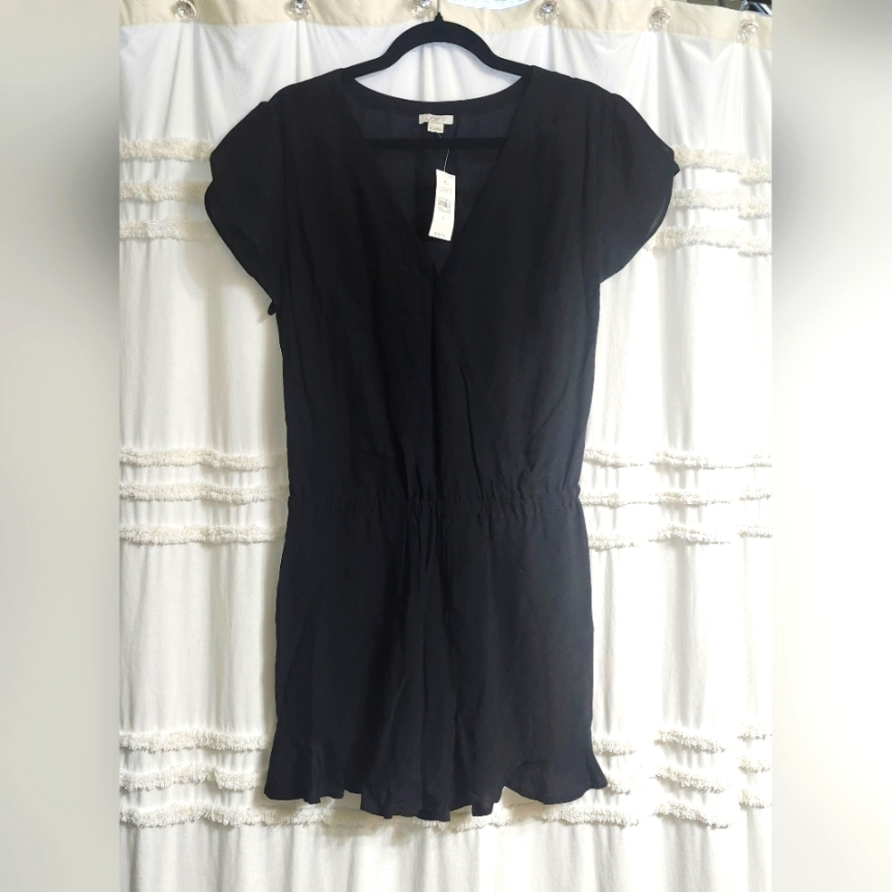Bnwt Loft, Black Short Sleeve Romper. Firm On Price.